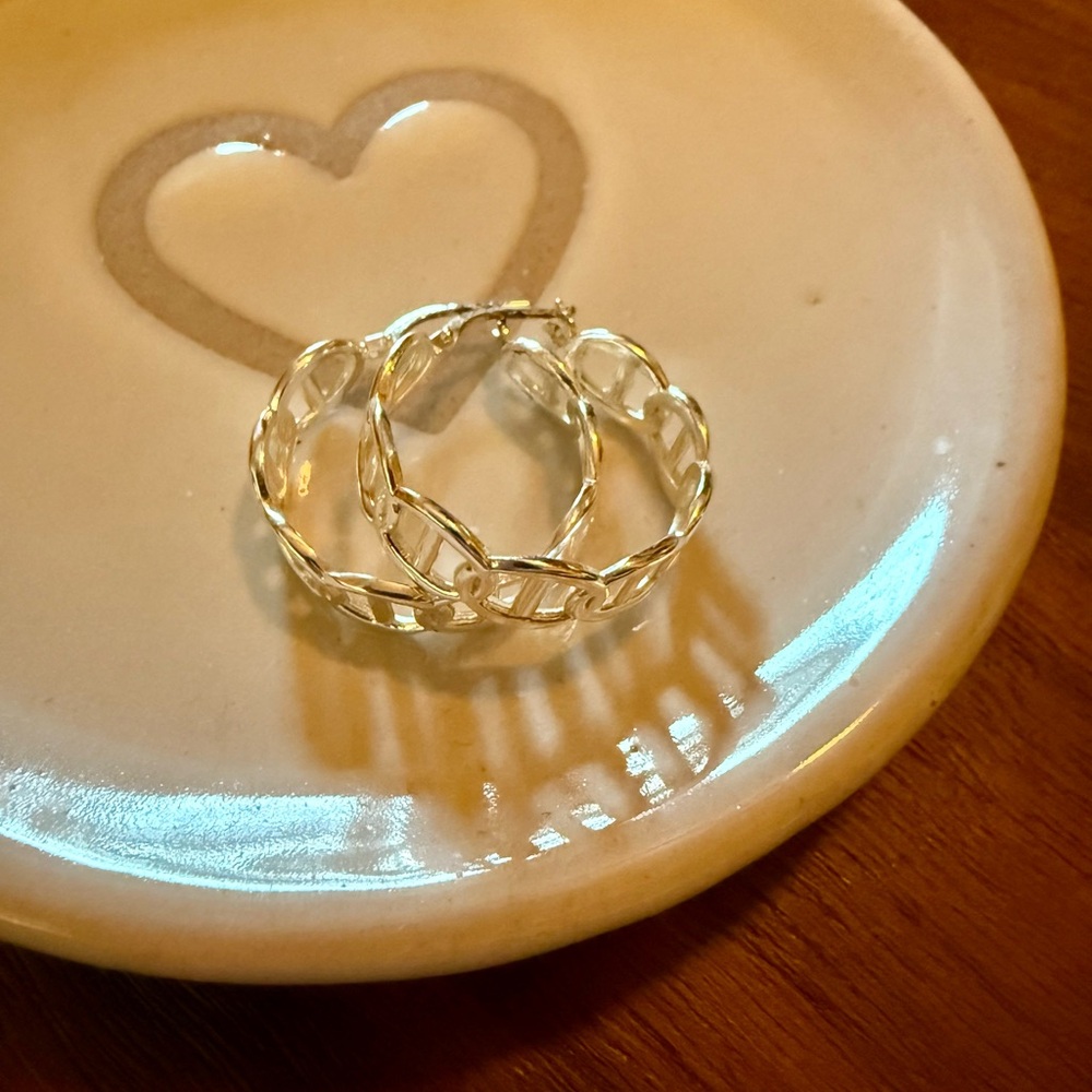 Minimalist 925 Sterling  Silver Hoop Earrings